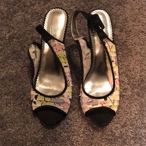 Michaelangelo floral heels